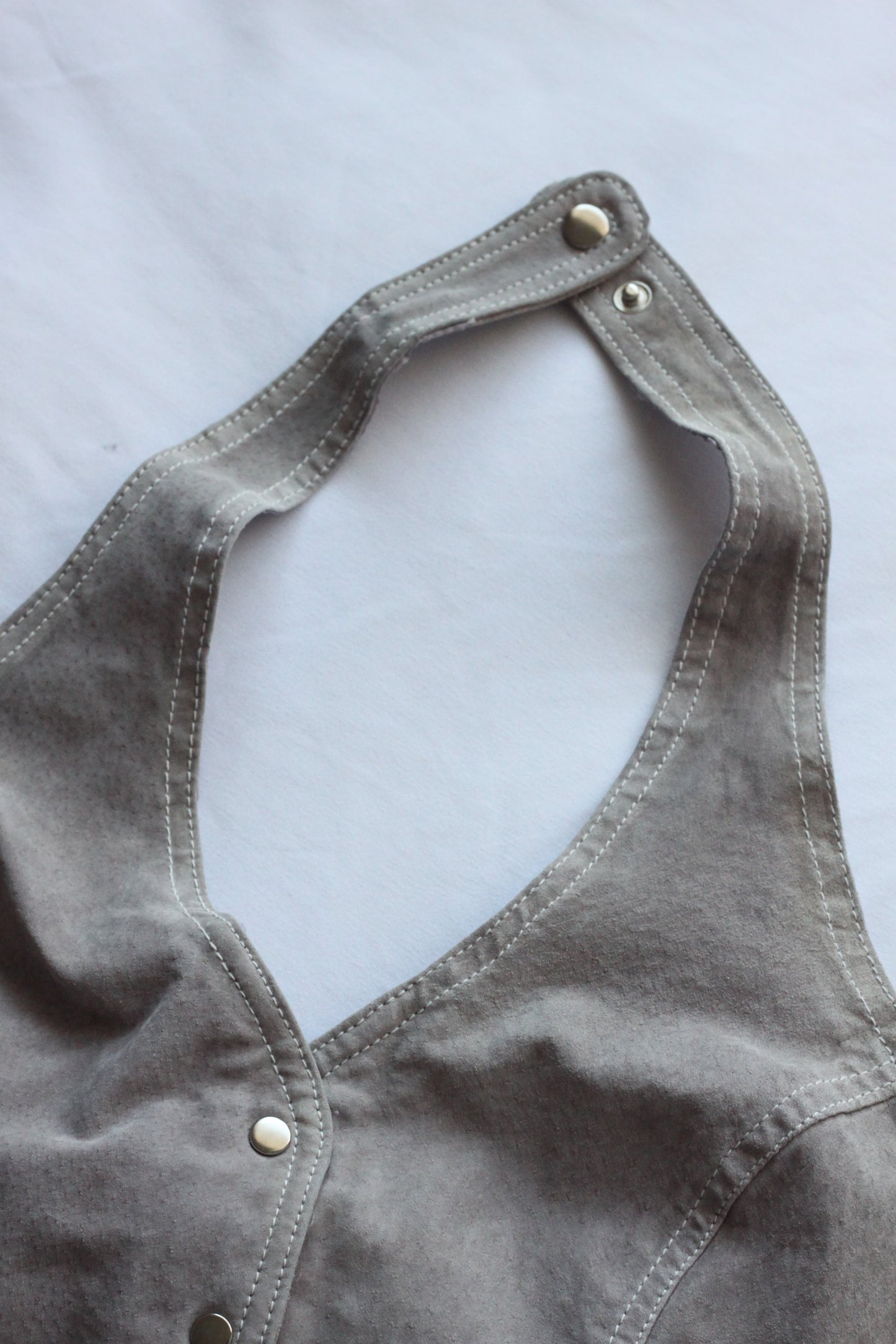 Vintage Trendy Button-Up Halter Top