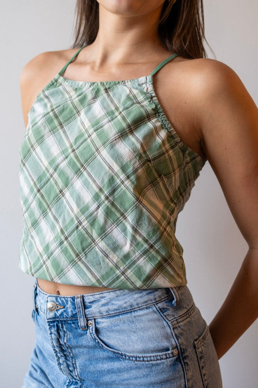 Plaid Halter Tank