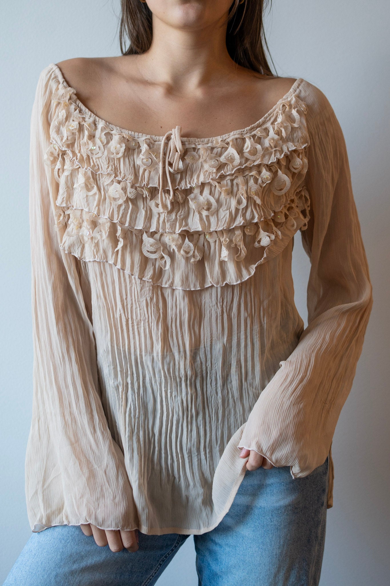 Beautiful Vintage Sheer Top