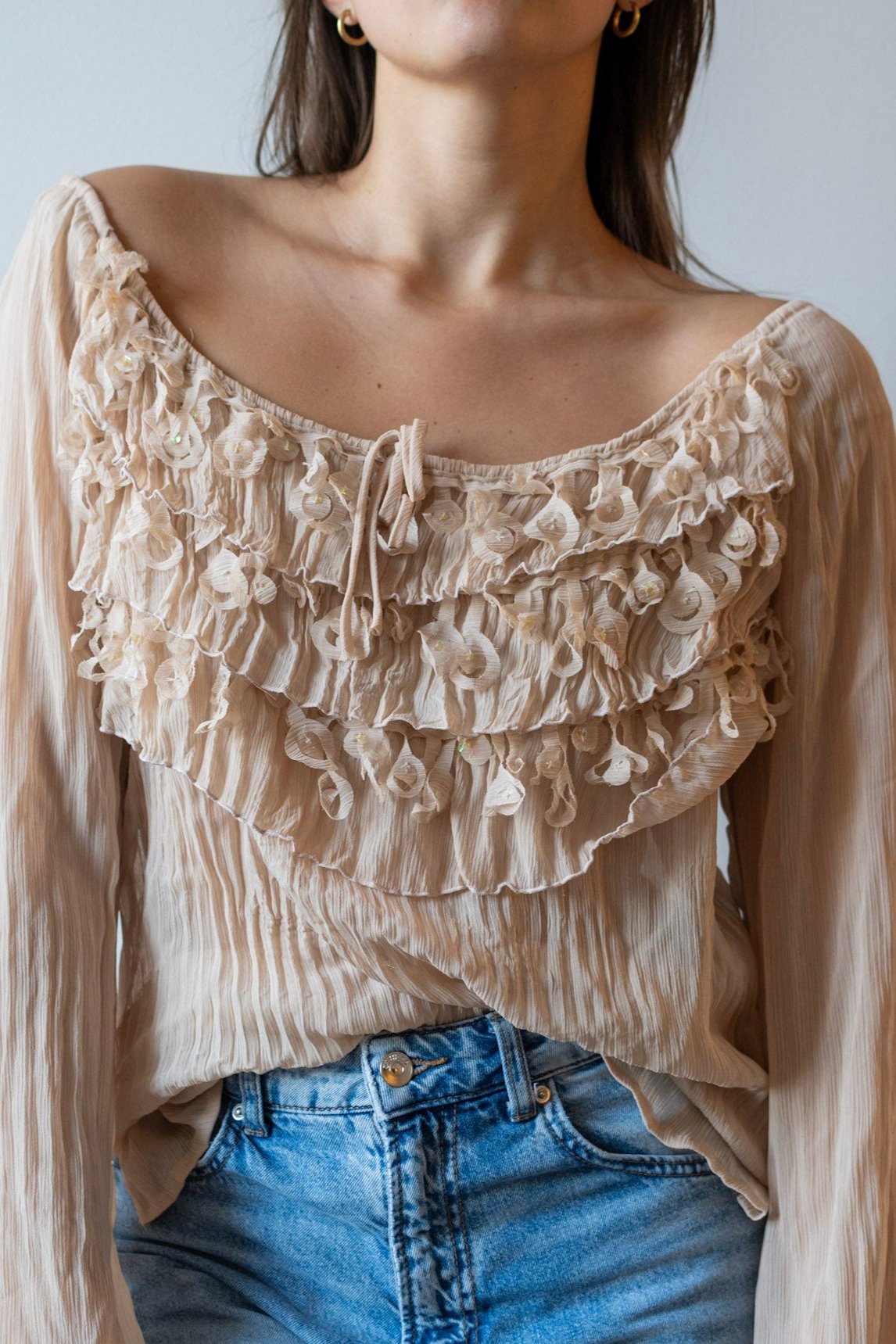 Beautiful Vintage Sheer Top