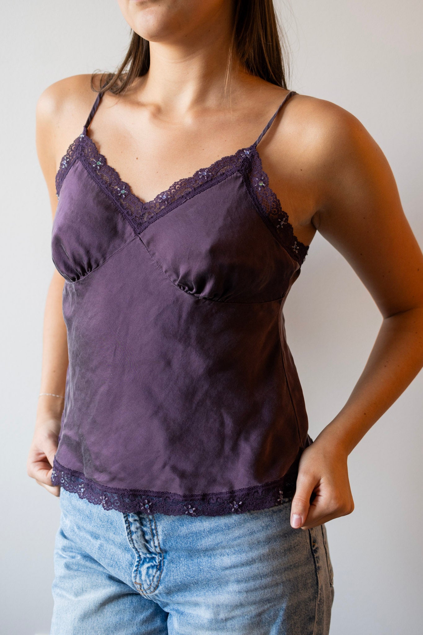 Vintage Purple Lace Cami
