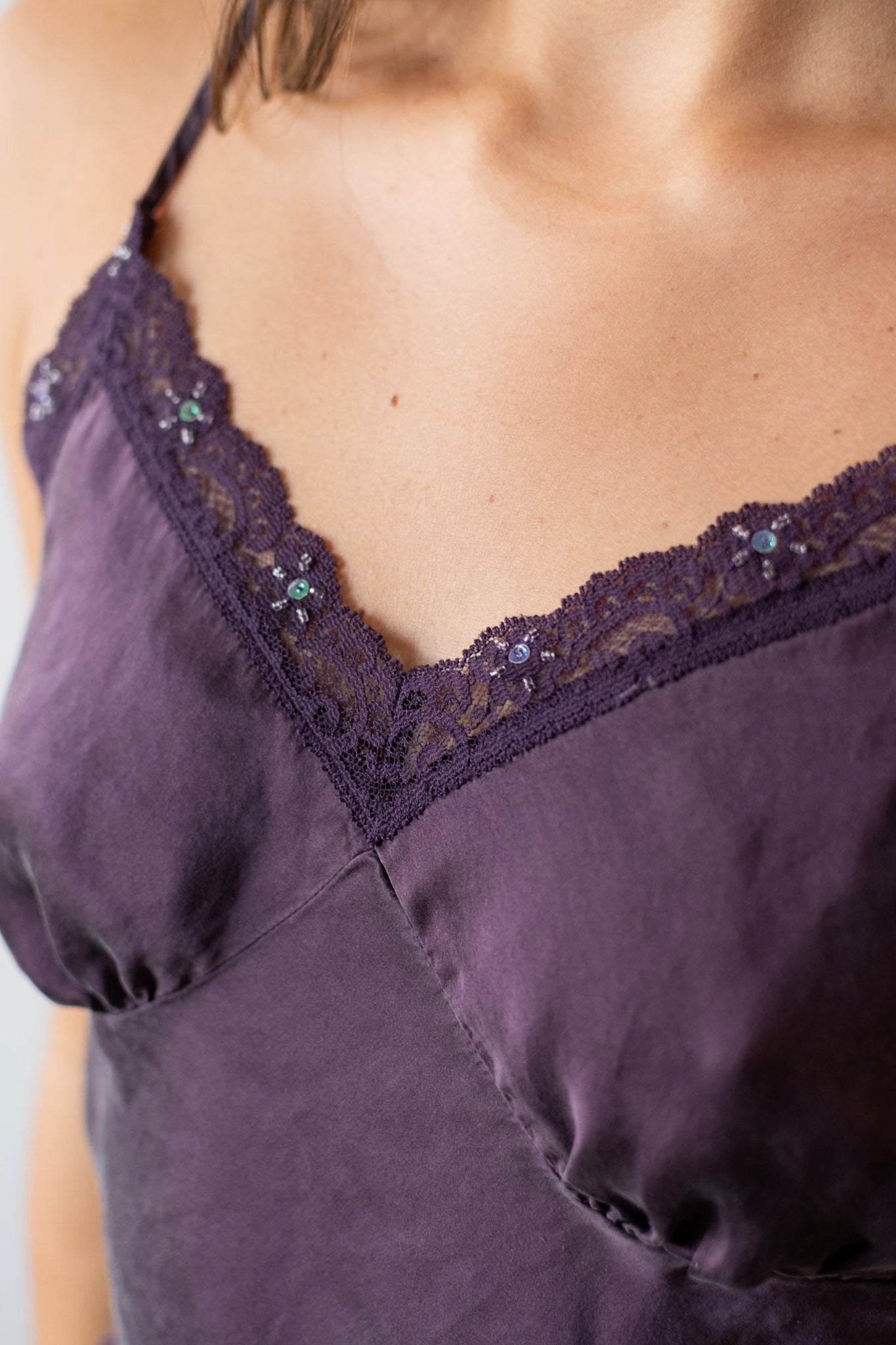 Vintage Purple Lace Cami