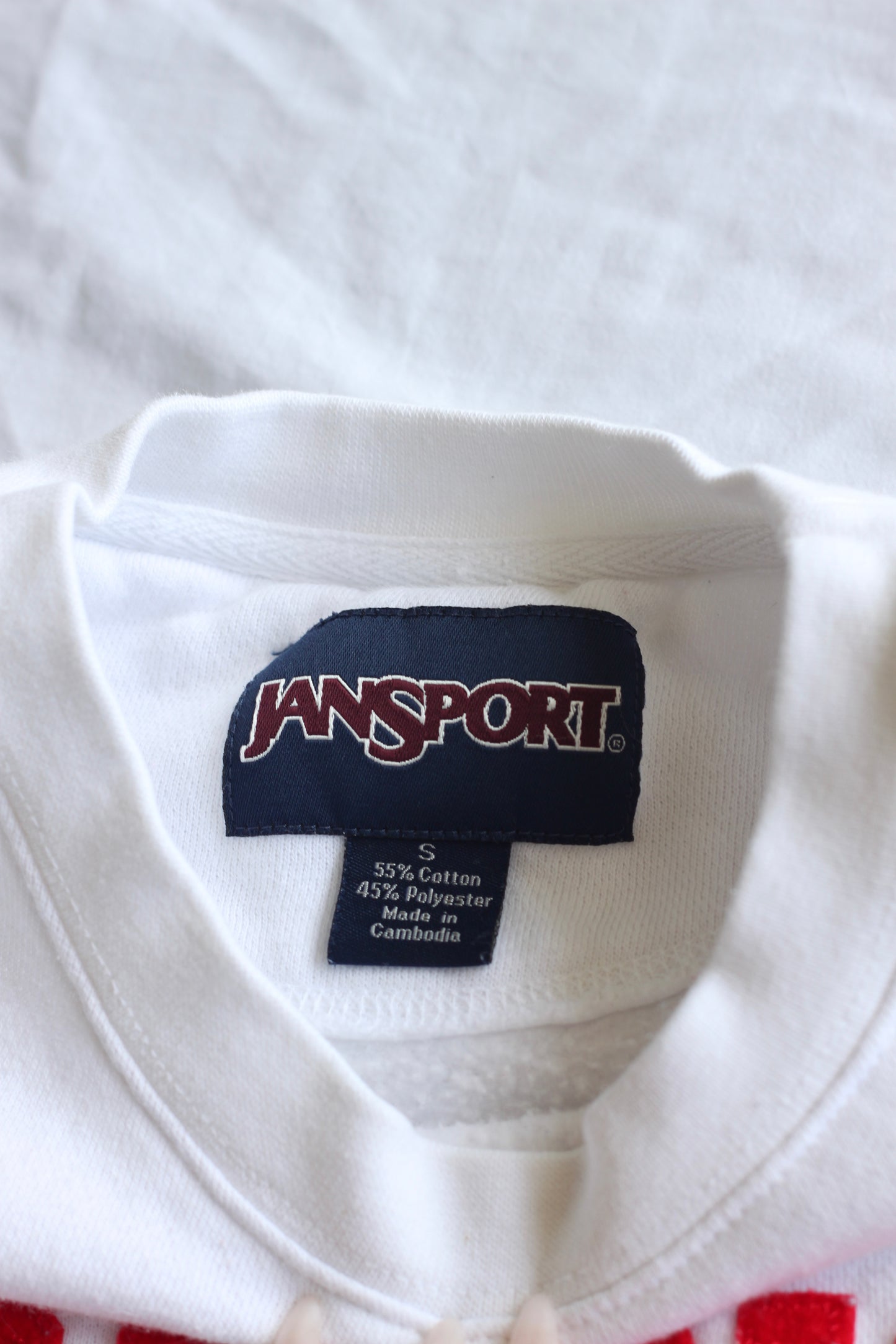 Crisp White Wisco Badgers Crewneck