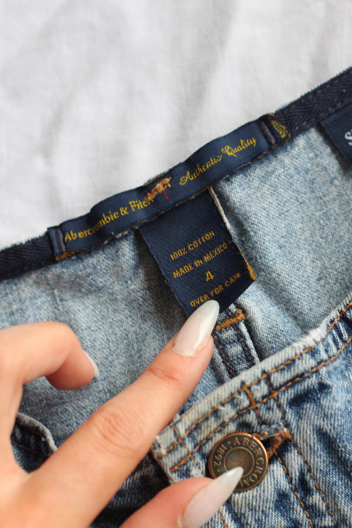 Vintage Washed Abercrombie Mini Jean Shorts