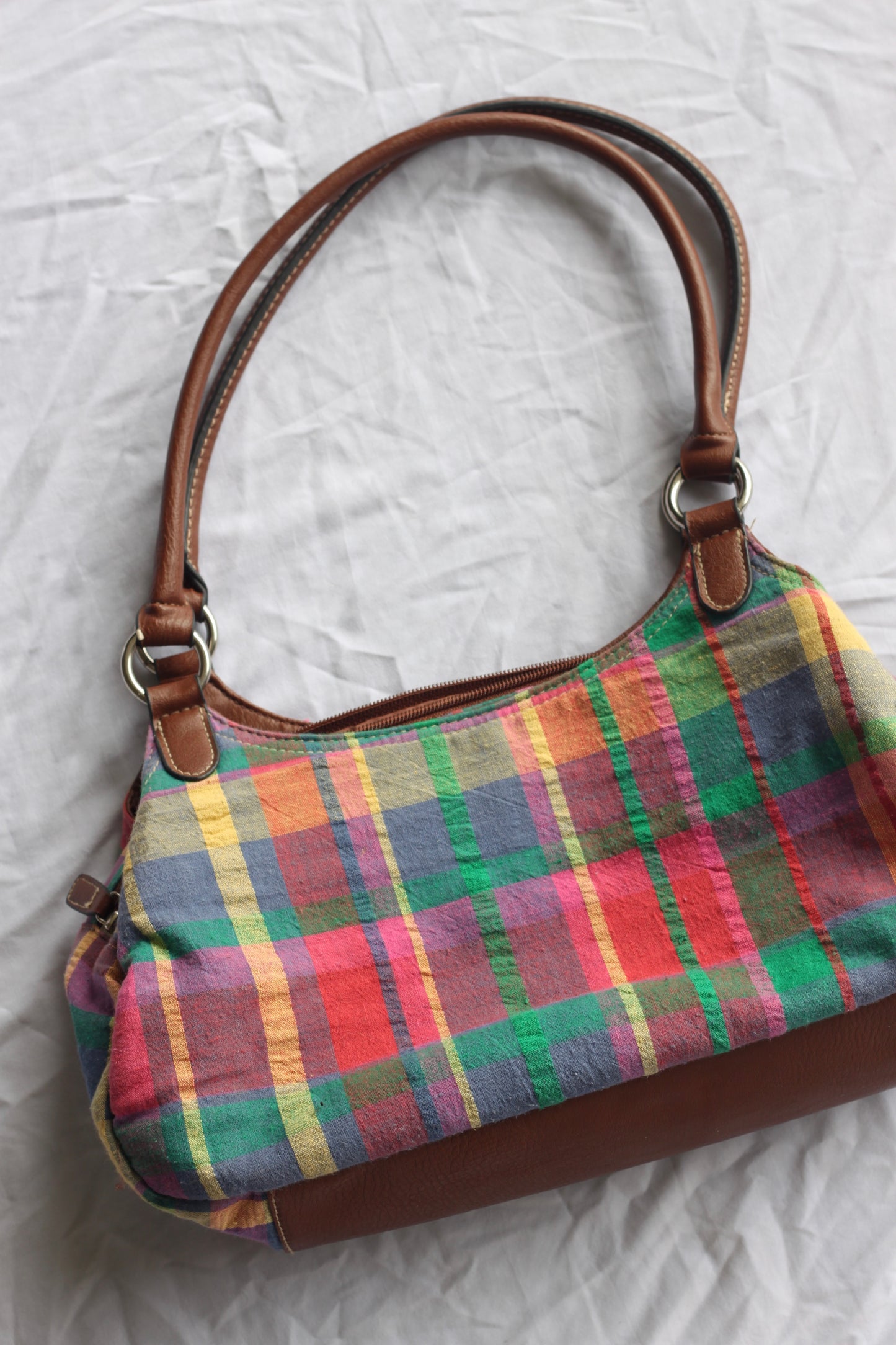 2000s Colorful Gingham Clasp Purse