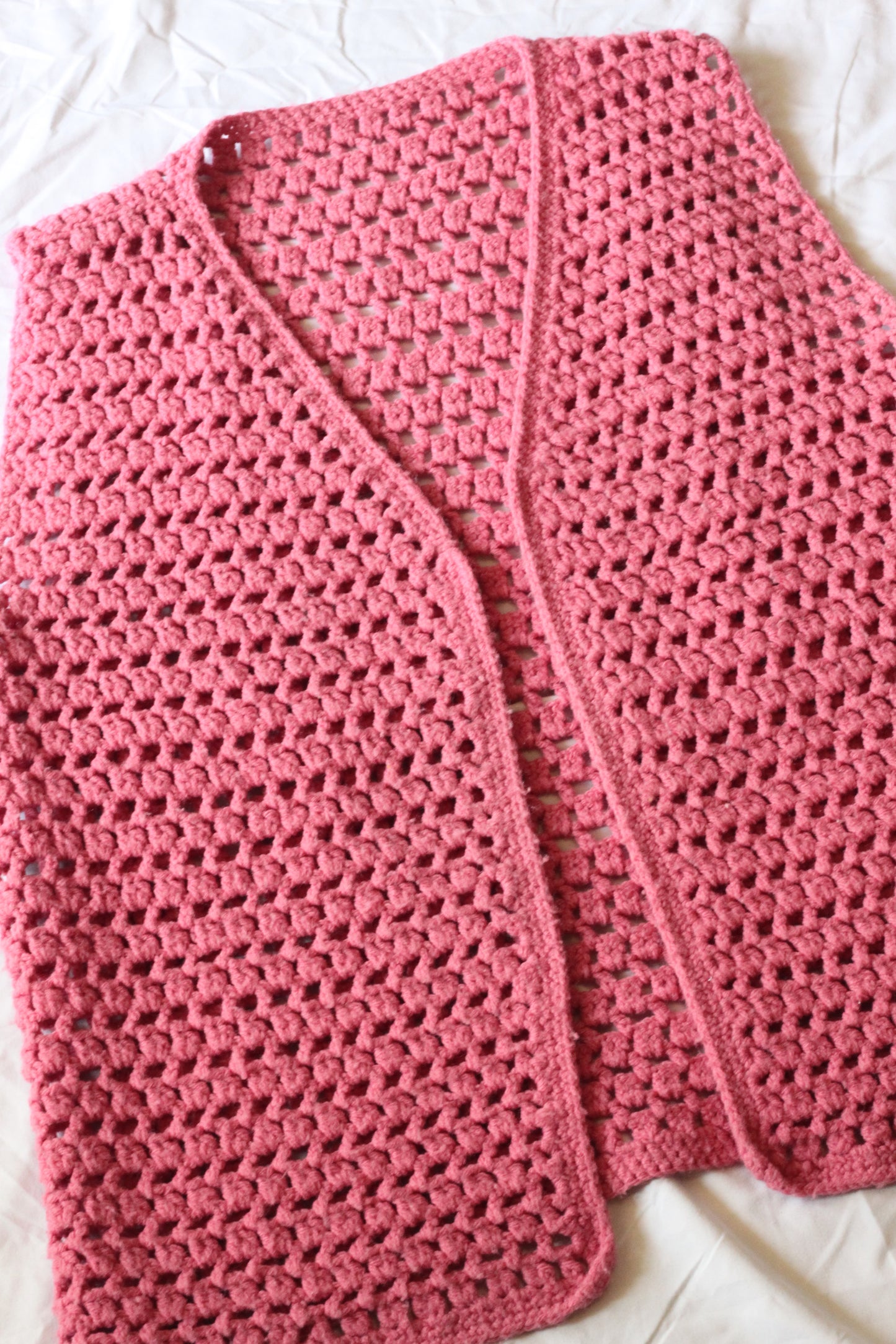 Pink Crochet Vest