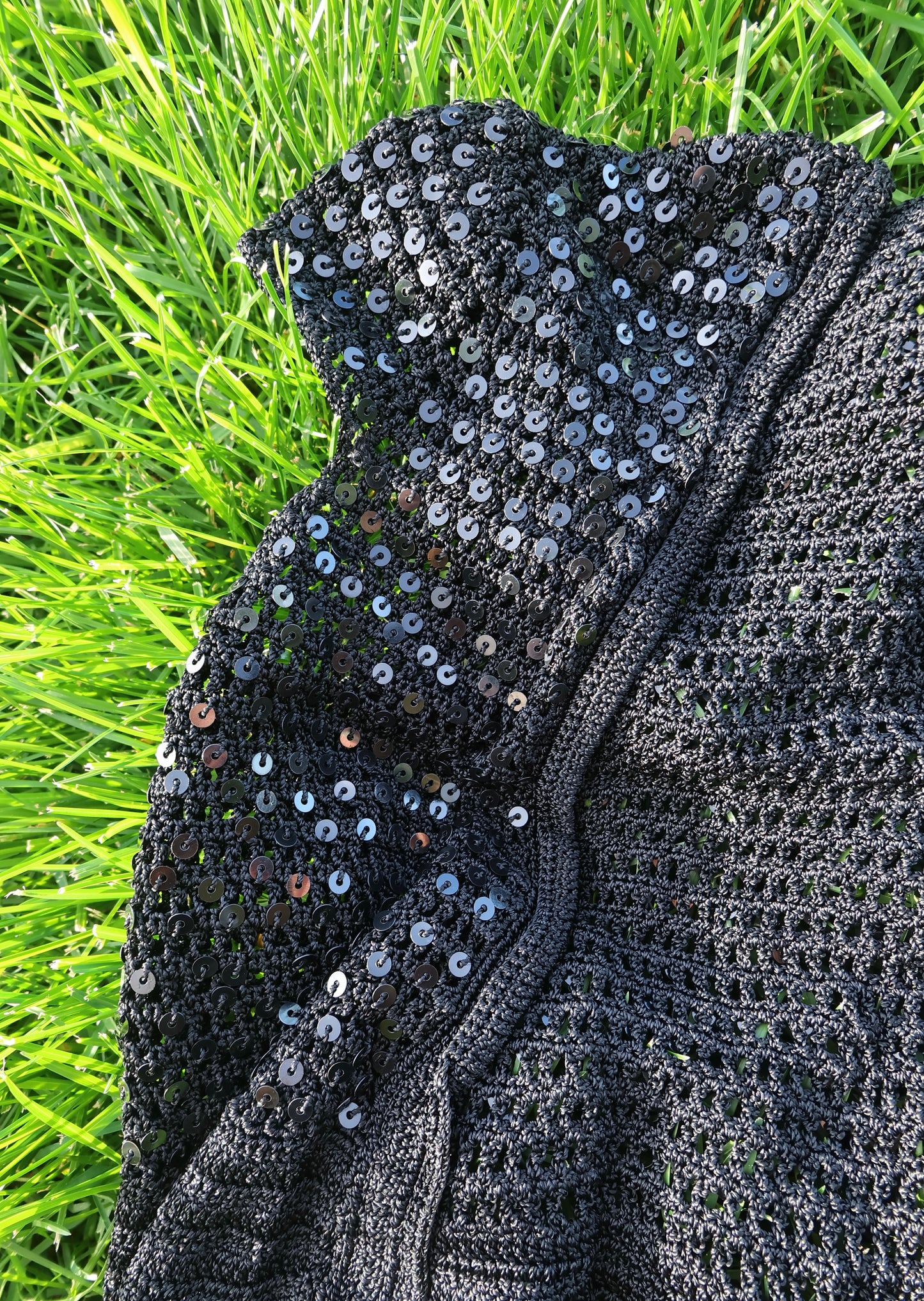 Black Sequins Mini Sweater