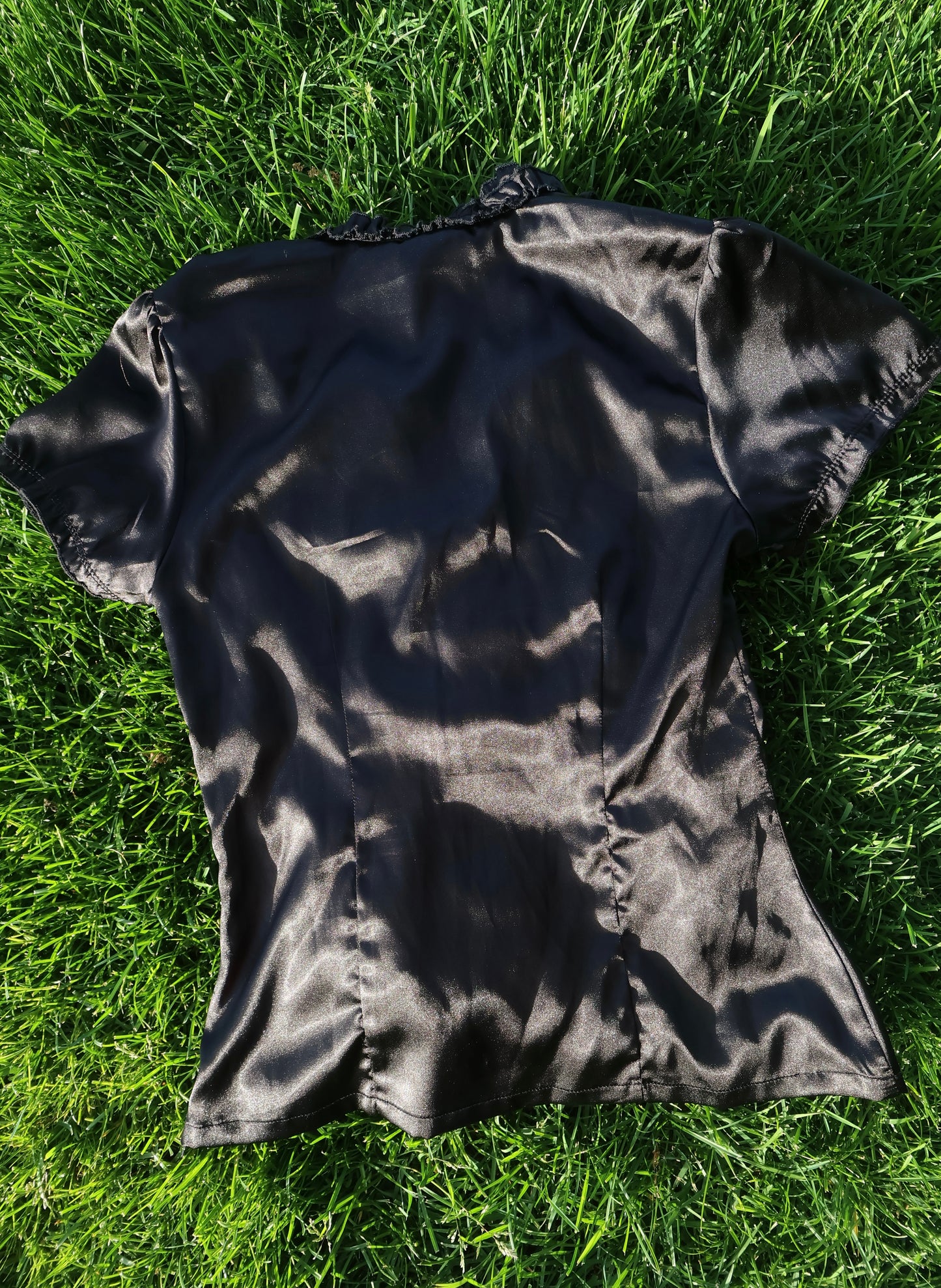New York Summer Vintage Black Blouse