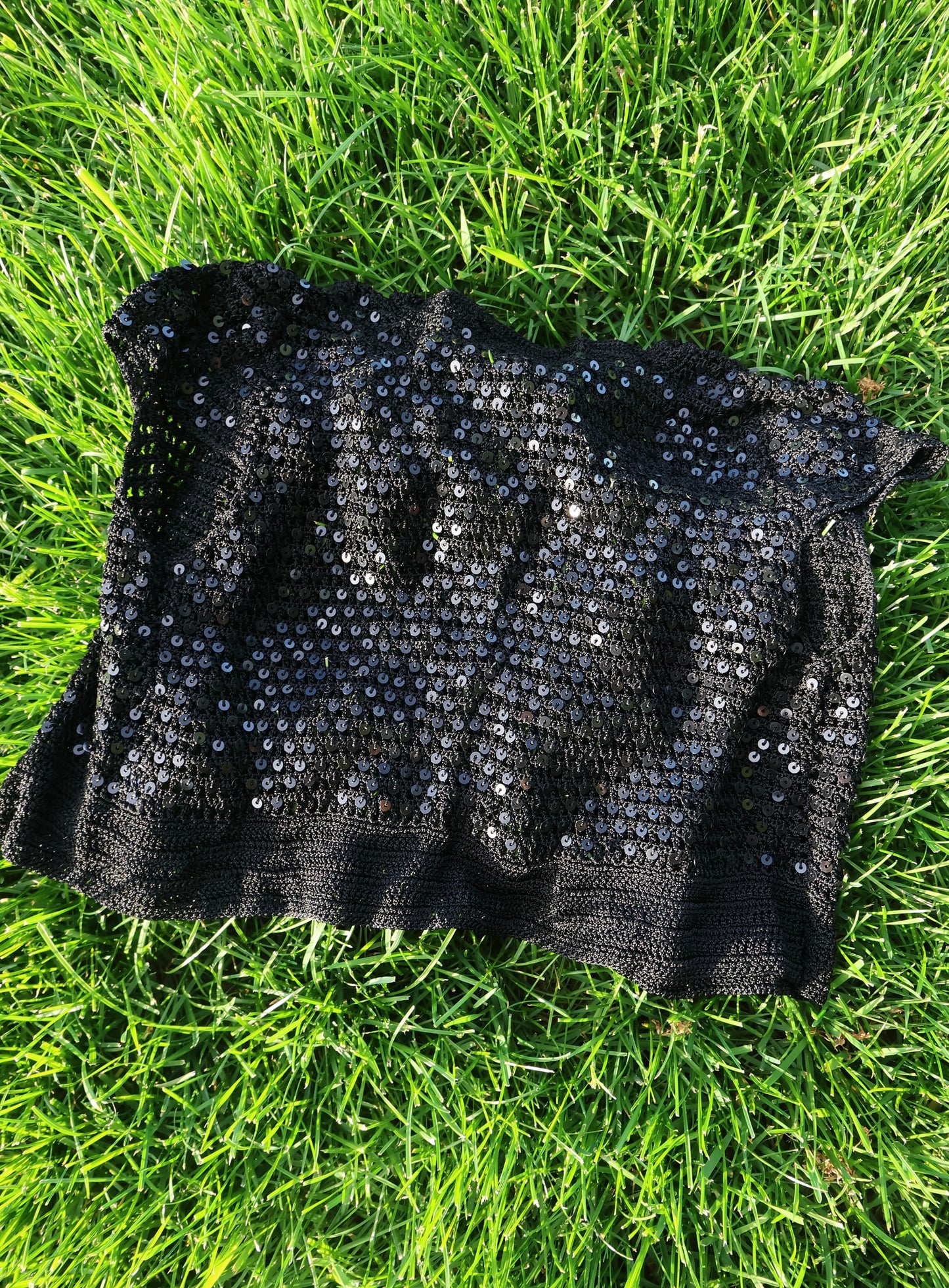 Black Sequins Mini Sweater
