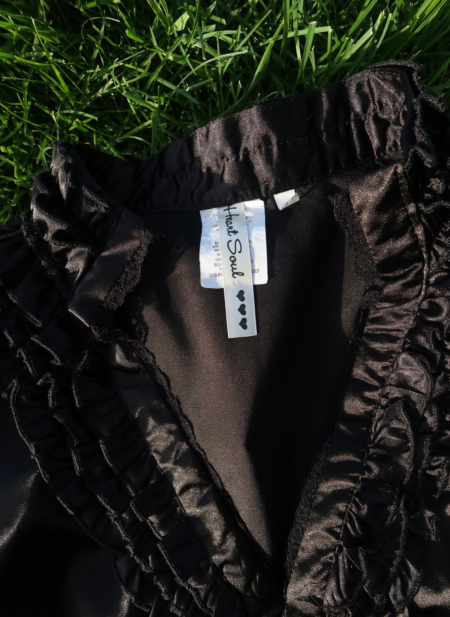 New York Summer Vintage Black Blouse