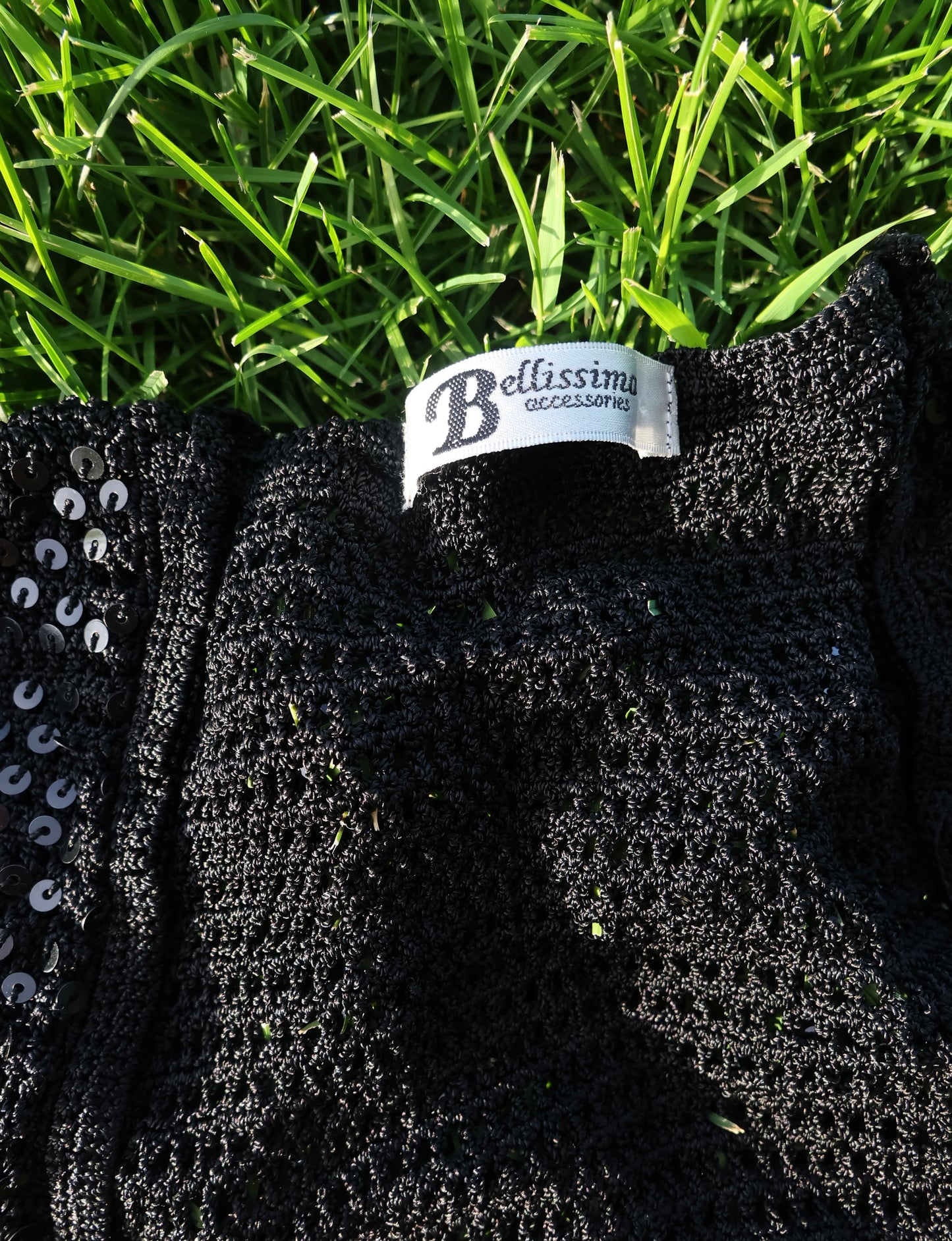 Black Sequins Mini Sweater