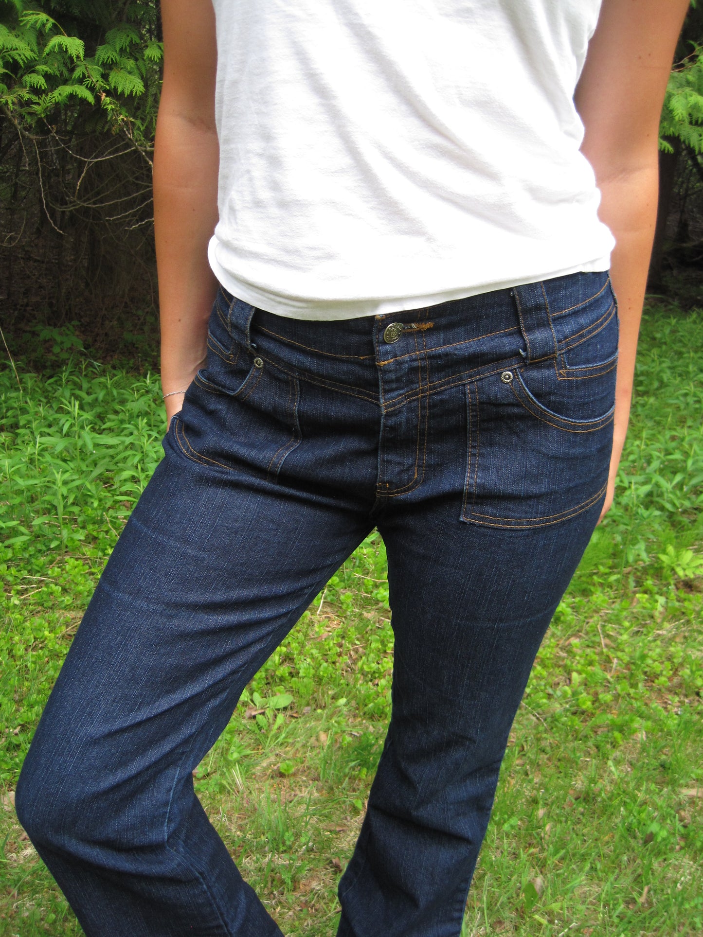 Gorgeously Stitched Low Waisted Jeans