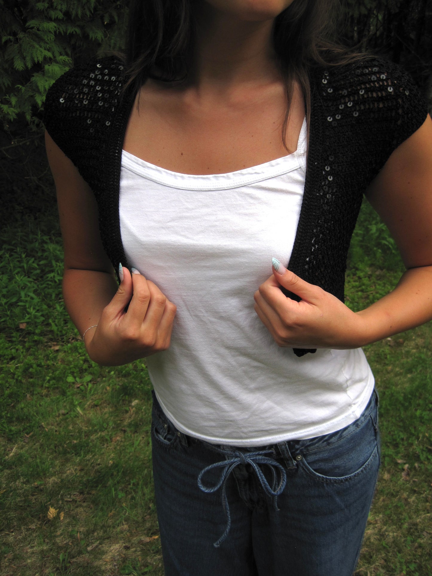 Black Sequins Mini Sweater