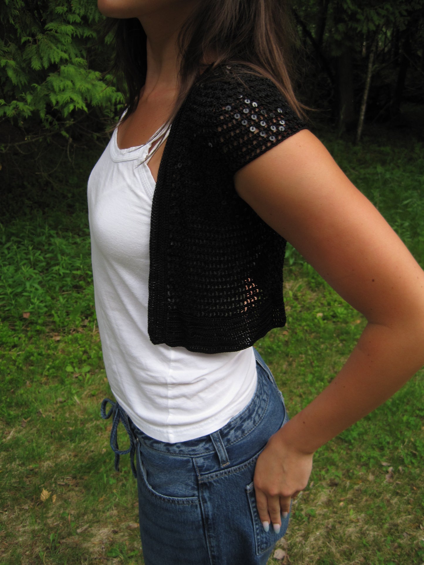 Black Sequins Mini Sweater
